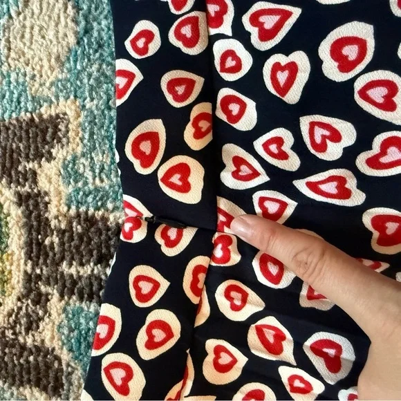 Shabby Chic J. Crew heart pattern midi dress - Picture 5 of 8